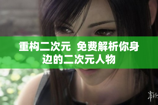 重构二次元  免费解析你身边的二次元人物