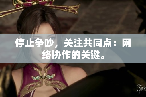 停止争吵，关注共同点：网络协作的关键。