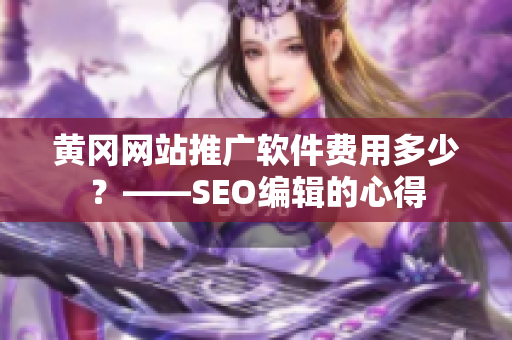 黄冈网站推广软件费用多少？——SEO编辑的心得