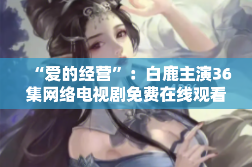 “爱的经营”：白鹿主演36集网络电视剧免费在线观看