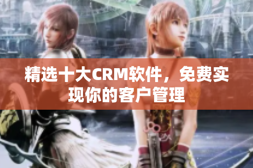 精选十大CRM软件，免费实现你的客户管理